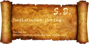 Sedlatschek Dorina névjegykártya