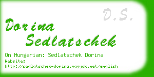 dorina sedlatschek business card